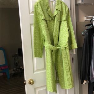 Lime green rain trench coat - Liz Claiborne Woman
